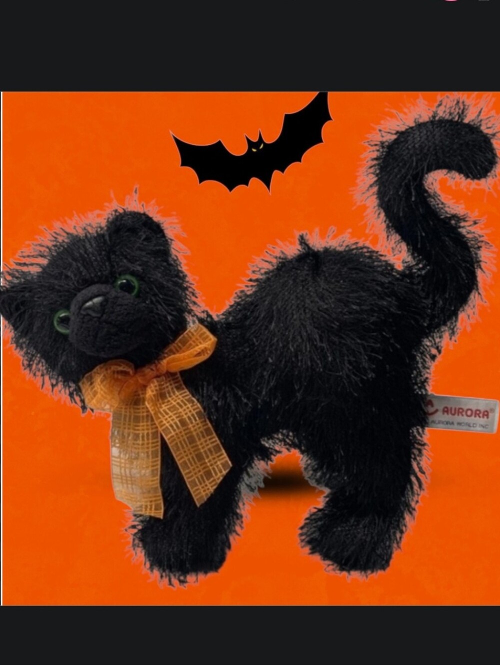 Halloween Bellatrix Scared Black Cat Aurora World Limited Plush, Whimsy‎